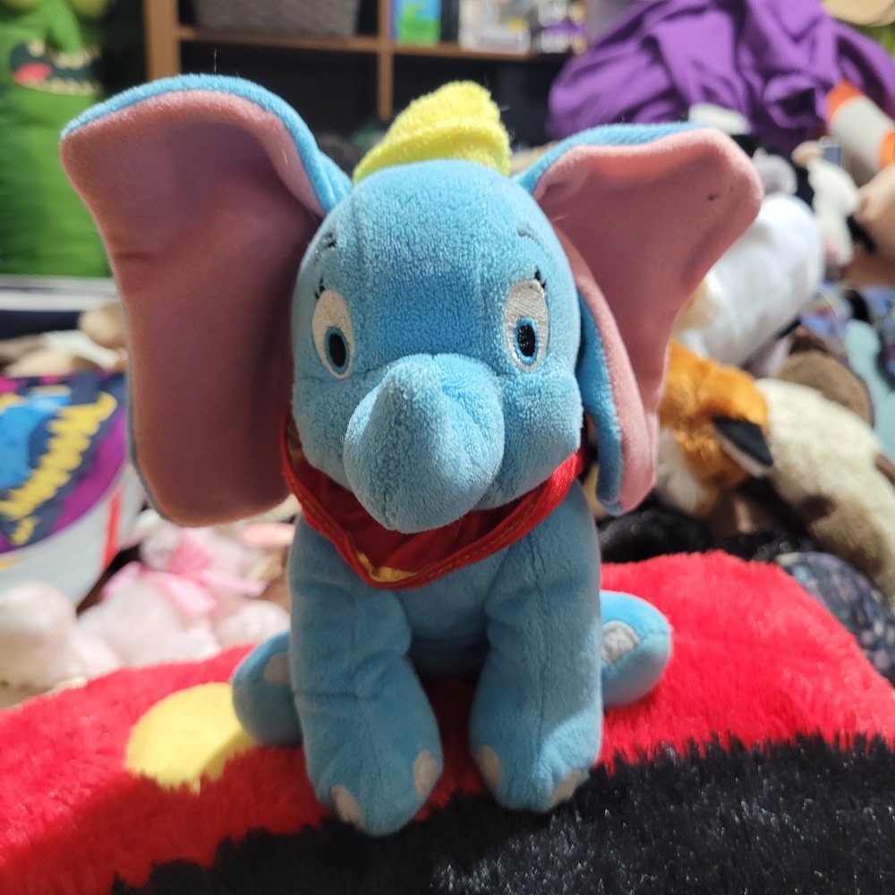 Disney Dumbo Plush Blue Flying Elephant Stuffed Animal Toy 7 inch